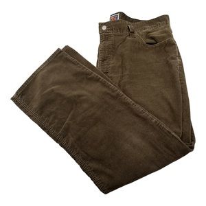 Levis Mens Original Low Loose 549 Brown Corduroy Pants Casual Classic Size 42X32